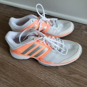 Brand New Adidas Stella McCartney tennis sneakers coral white size7 *never worn*